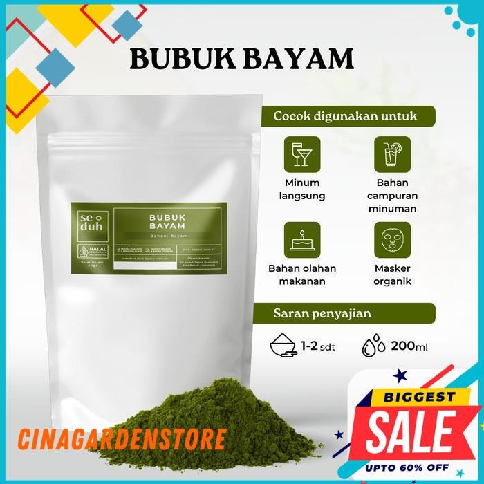 BUBUK BAYAM / SPINACH POWDER / VAGETABLE POWDER 50GR - 1KG DISKON GEDE