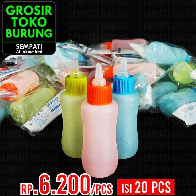 SEMPATI GROSIR Fullset Botol Dot Kucing 100ml Plus Refill Dot Multifungsi Isi 20 Set Size Kecil Spui