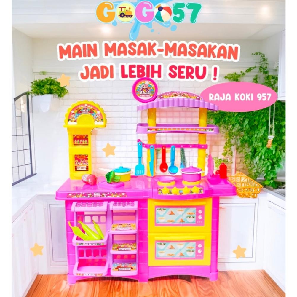 LALA MEI - MAINAN ANAK MASAK MASAKAN KITCHEN SET JUMBO ADA LAGU + SUARA MASAK