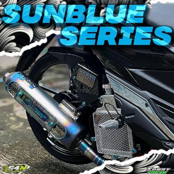KNALPOT 54N SUNBLUE SERIES VARIO 125/150 /160, PCX 150 LOKAL, AEROX NEW, NMAX NEW, NMAX OLD, BEAT, S
