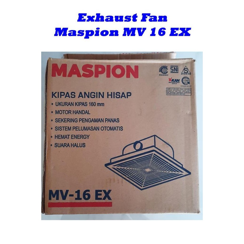 ] Maspion MV-16EX Exhaust/hexos/exsos Fan Corong Plafon (Cerobong) 160mm