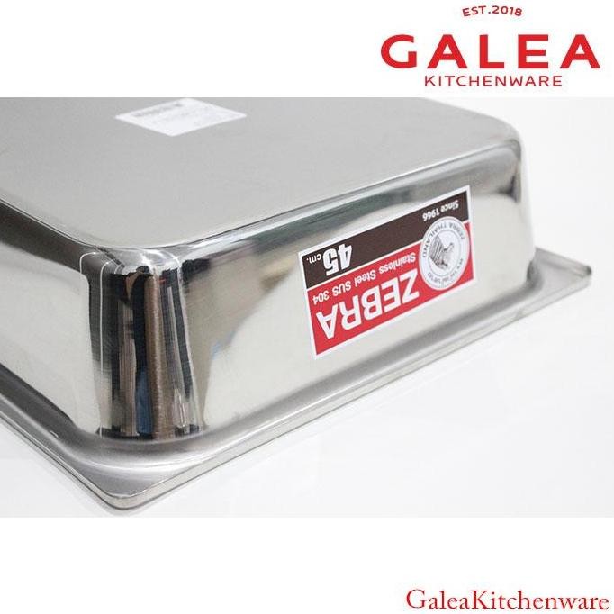 (Good) Nampan Baki Persegi Stainless / Food Pan Tebal Stainless SUS 304 / Zebra Food Pan 45 Cm 14104