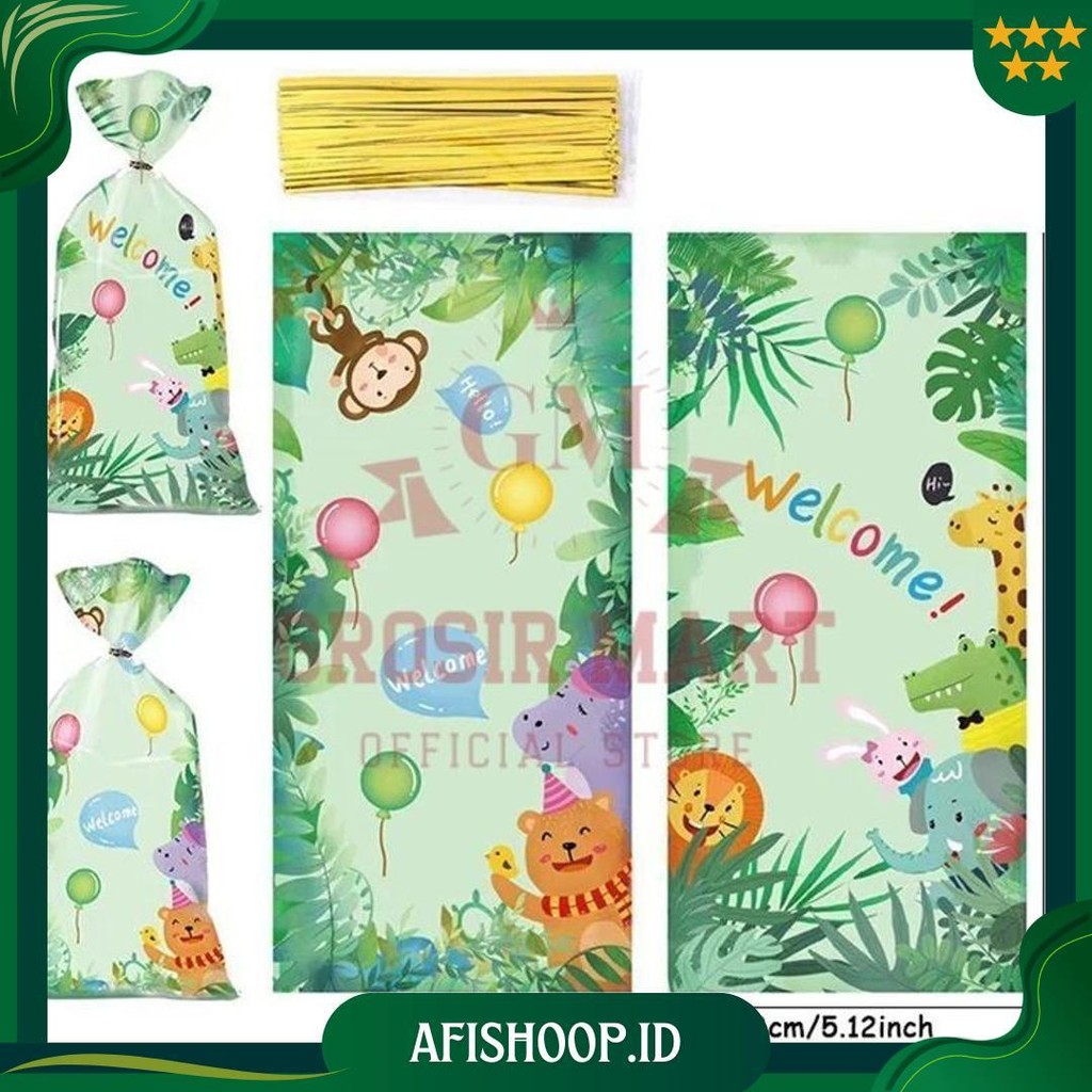 

Isi 50 Lembar Plastik Jungleland Kado Hadiah Bingkisan Snack Ulang Tahun Karakter Lucu Plastik Snack Ultah Anak Cowok Cewek Ulang Tahun Plastik Biskuit Permen Promo