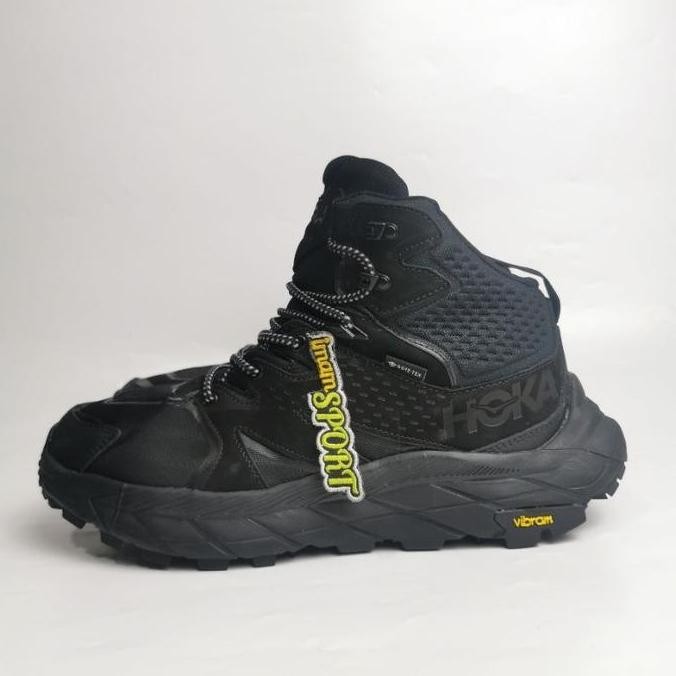 Sepatu Lari Running Hoka One One Anacapa Mid Gtx Full Black Outdoor