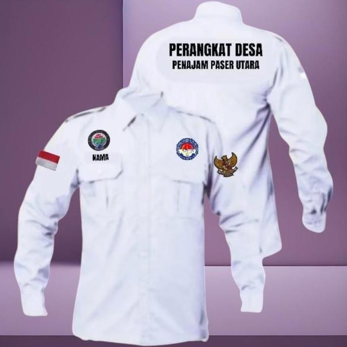 Kemeja kerja baju pdh seragam kerja Perangkat Desa Pemesan Custome free bordir nama GS