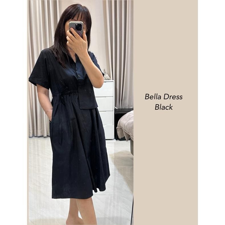Dress Wanita Lengan pendek Katun Poplin / Dress Polos / Dress Polos Jumbo, Bella Dress#
