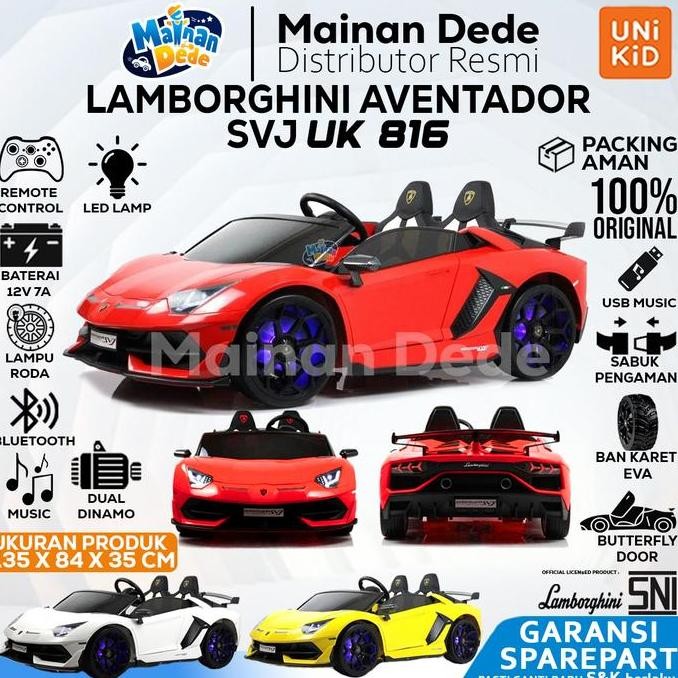 Mainan Mobil Aki Anak Lamborghini Aventador Svj Bankaret Unikid Uk 816