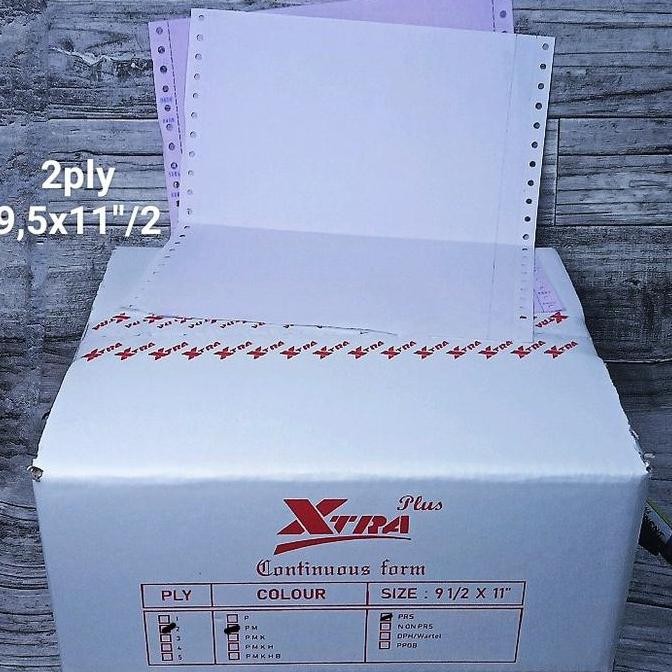 

Kertas Continuousform 2Ply 9,5X11" Dibagi 2