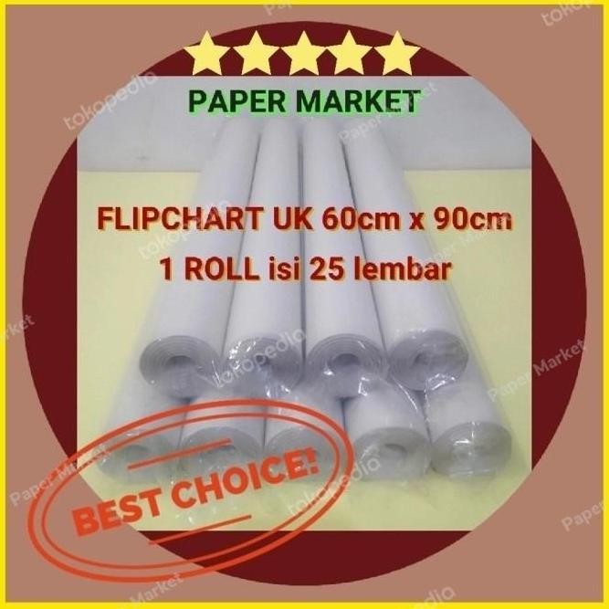

Kertas Flip Chart Koran Buram Untuk Flipchart 60 X 90 - Per Roll