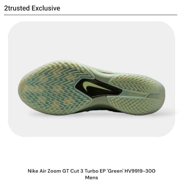 New  Nike Air Zoom GT Cut 3 Turbo EP 'Green' HV9919-300 Mens Trusted Basket