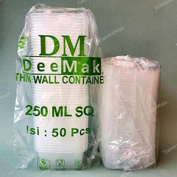 Termurah Kotak Makanan/Thinwall Square Dm 250Ml/250 Ml