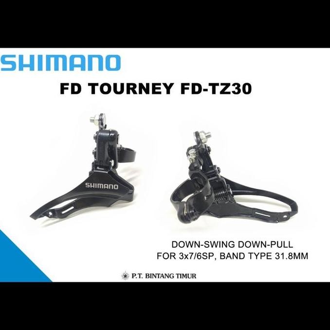 FD front derailleur shimano tourney TZ30 tarikan bawah MTB federal murah