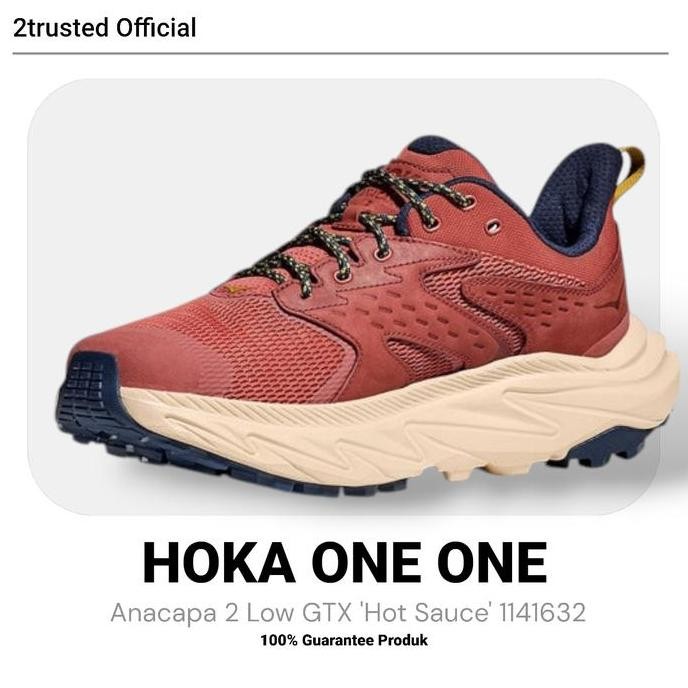 New  HOKA ONE ONE Anacapa 2 Low GTX 'Hot Sauce' 1141632
