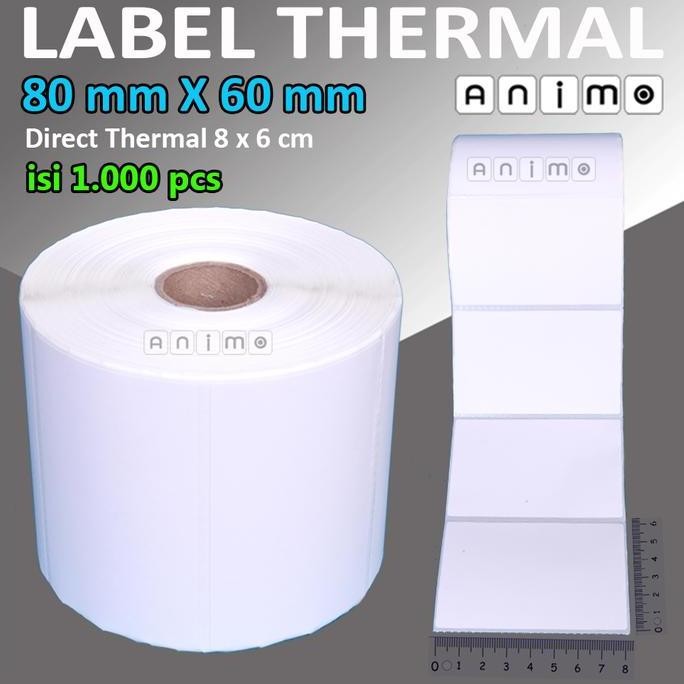 Label Thermal 80X60 - Barcode Thermal 80 X 60 Mm - Direct Thermal 80 Mm X 60 Mm - Stiker Thermal 8 X