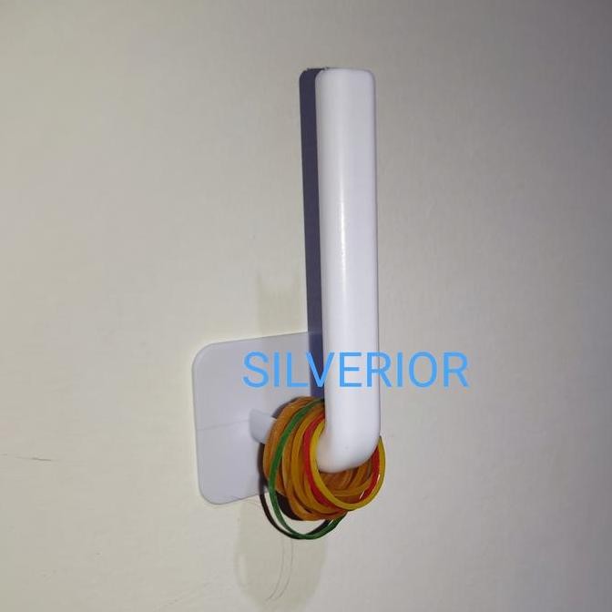 

Alat Gantung Tempat Holder Gantungan Simpan Karet Gelang Tanpa Paku