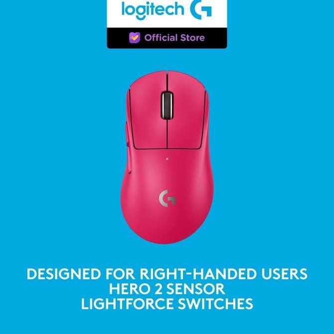 Logitech G Pro X Superlight 2 Dex Lightspeed Wireless Gaming Mouse, Mouse Ringan Pro-Grade 60G Denga