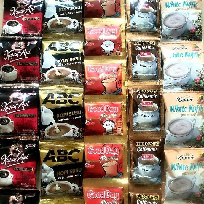 

New 3 renteng kopi kapal api / abc / luwak / indocafemix / good day