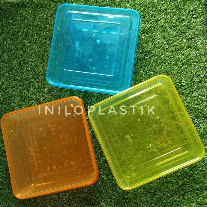 1Pack Thinwal Envi 2000Ml Sq Colour / Thinwall Kotak Plastik 2000 Ml Sq Warna