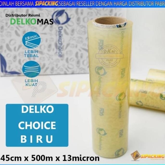 Wrapping Delkochoice Biru ( Plastik Pembungkus Makanan ) 45Cm