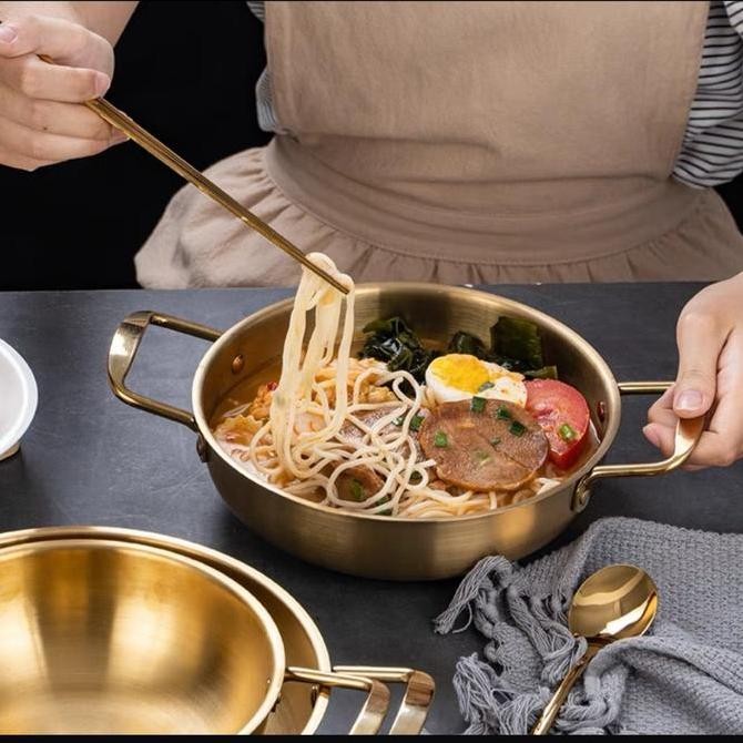 

New AUXUECODPanci Ramen Korea Noodle Soup Pot Stainless Steel Tanpa Tutup 18cm 20cm 22cm 24cm 26cm AUX-CH4721
