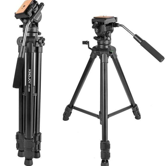Tripod Video Kingjoy Vt-1500 Fluidhead Profesional Video Kamera