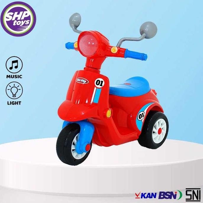 Mainan Anak Sepeda Vespa Shp Dinaikin/ Sepeda Vespa Anak Mb691