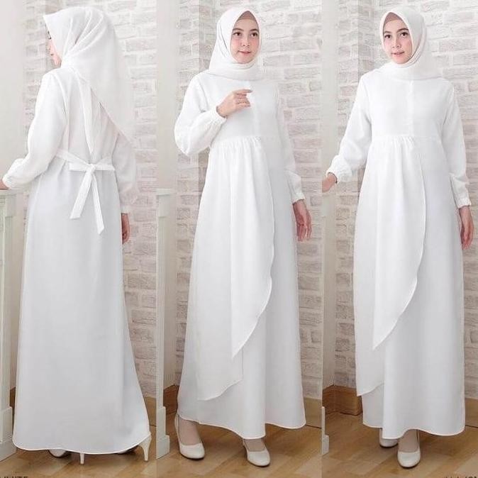 (Good) Calianna Syar'i Baju Gamis Putih Gamis Polos Wanita Gamis Wanita2022
