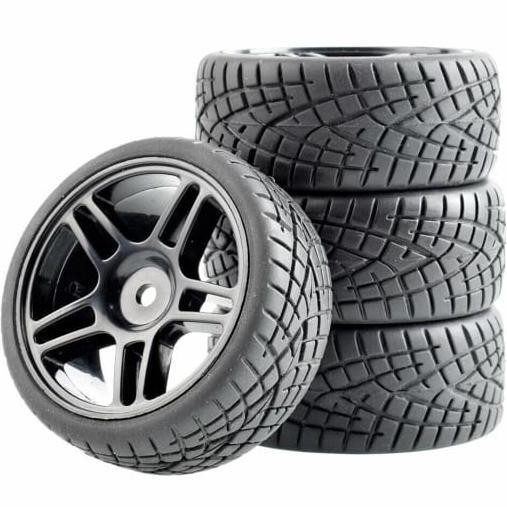 1Pcs Velg + Ban Onroad Touring Rc 1/10 Tm Hsp Kyoso Wltoys Ff Lrp Zd