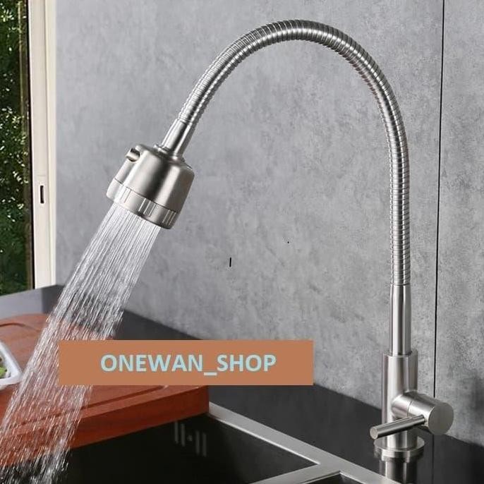 Kran Sink Fleksibel Stainless Bio Sus 304 /Kran Cuci Piring Model Toto