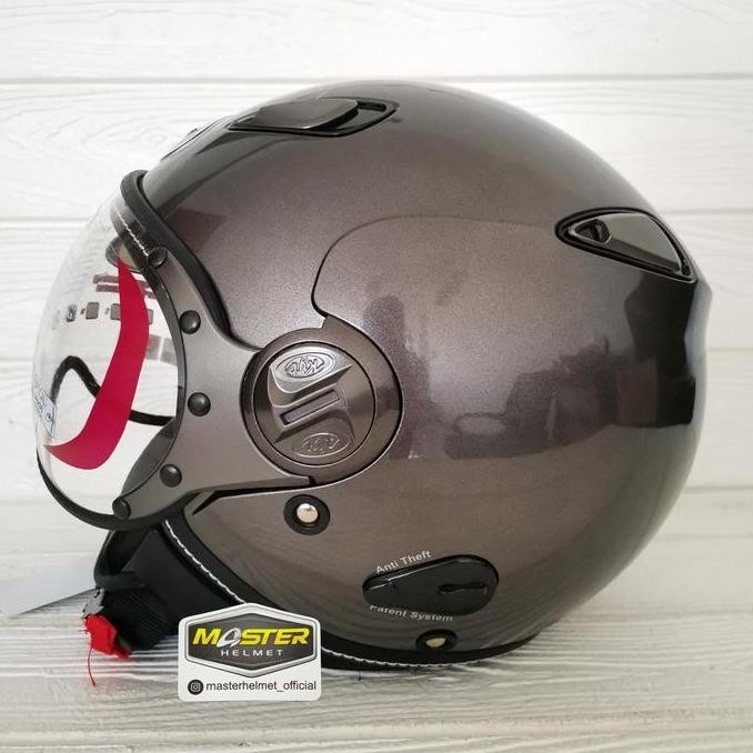 Helm Kyt Elsico Solid Gunmate Glossy Helm Retro Kyt Anti Maling