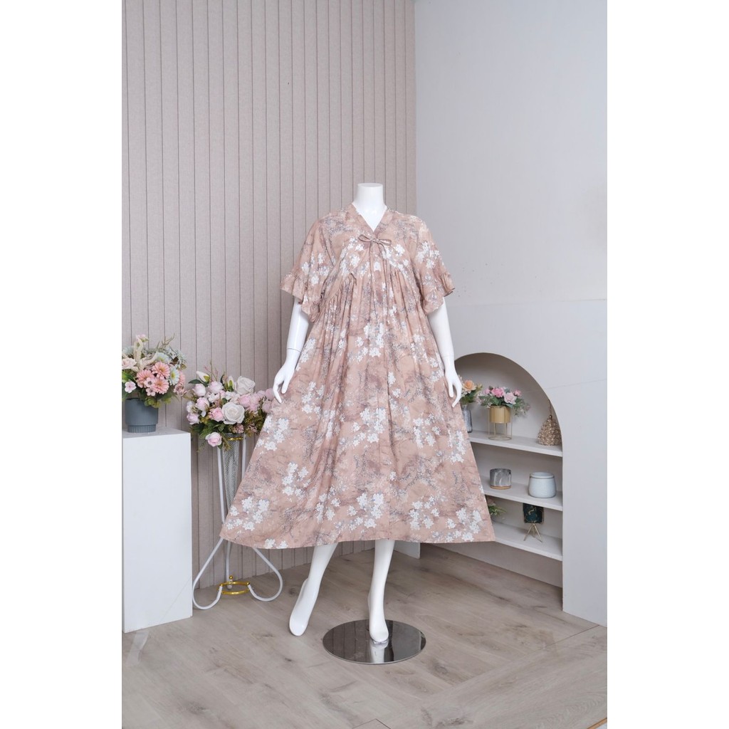 yanda535 - ZORAYA Daster Kimono Midi Dress Rayon Premium Kekinian Nyaman