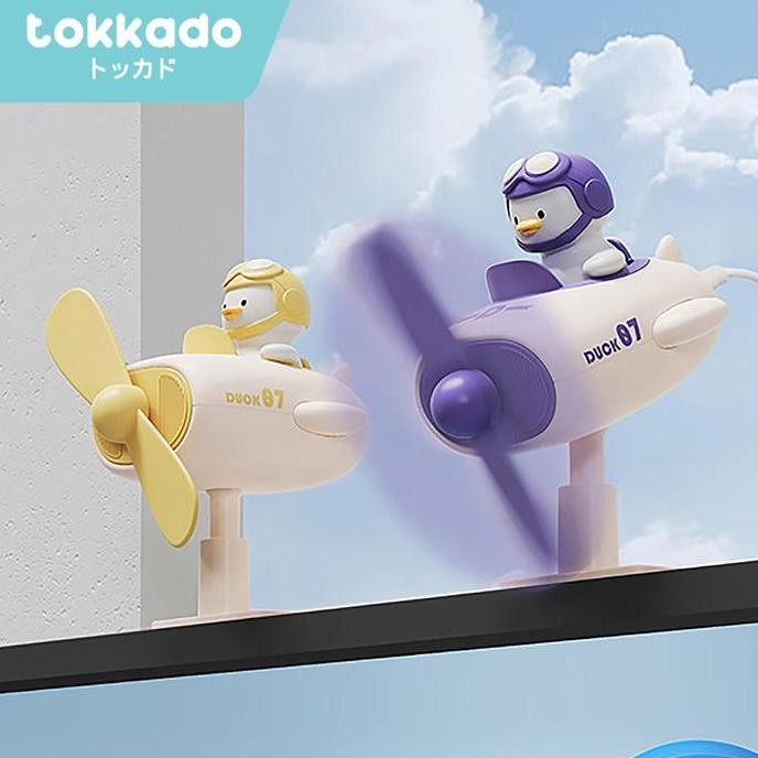 Promo TOKKADO Purro Mini Fan Kipas Angin Layar Monitor USB Pesawat Unik Lucu COD