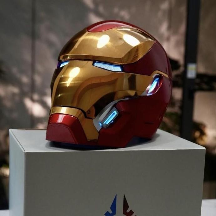 Iron Man Mark 50 MK50 Gold Voice Control Wearable Helmet 1/1 Ironman Helm HI