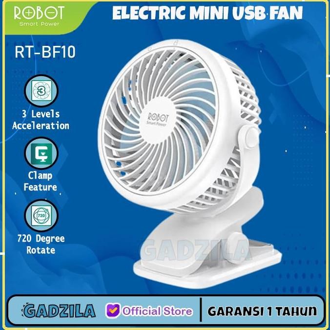 Promo Kipas Angin Listrik Elektrik Vivan Robot RTBF01 PowerBank Mini USB FAN COD