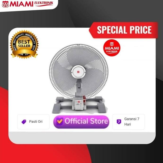 Promo Desk Fan KDK WB40L / Wall Fan KDK WB 40L / Kipas Besi Typhoon KDK 16" COD