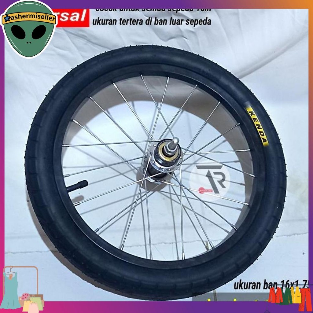 Super sale Roda sepeda 16 lengkap sudah di pasang ban 16x1.75 kenda / wheelset sepeda 16 x 1.75 KEND