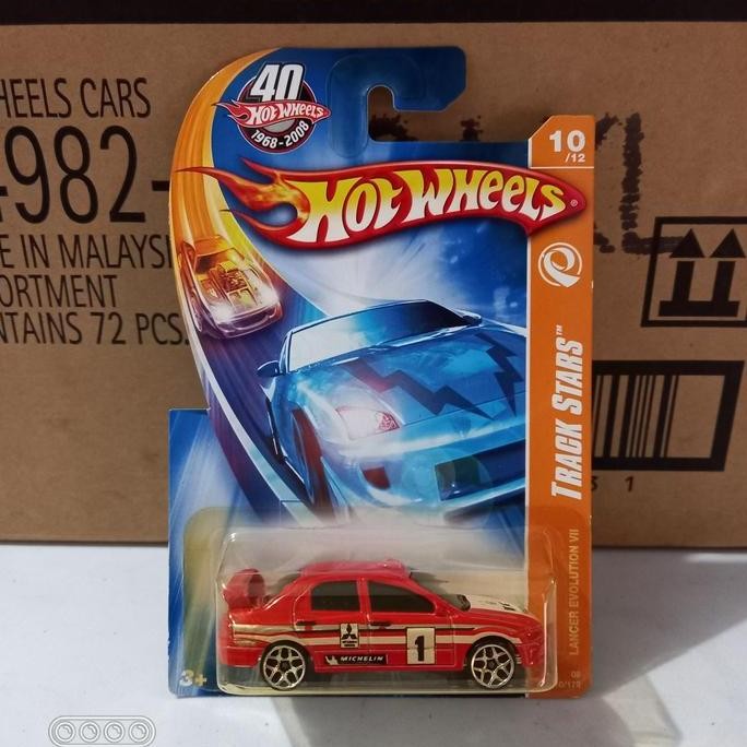 Hot Wheels Lancer Evolution VII Merah Track Stars Rare