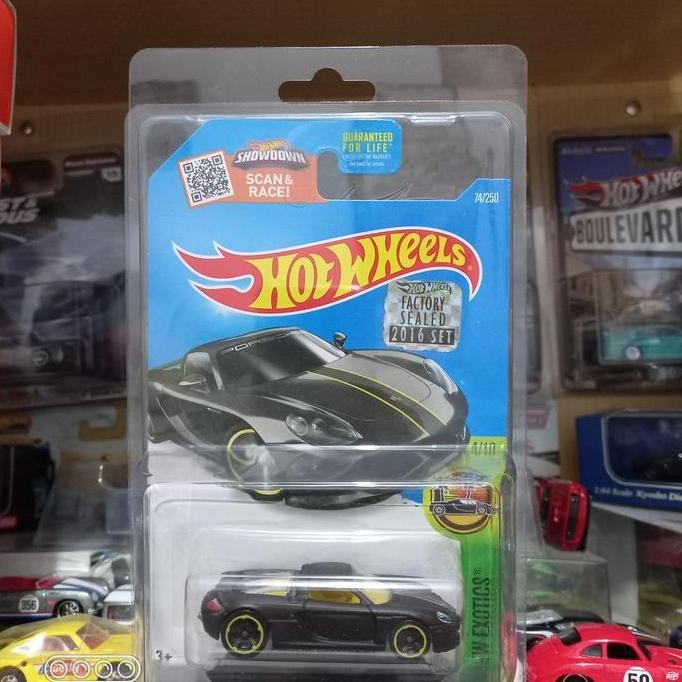 Hotwheels Porsche Carrera GT Hitam HW Exotics Us Card Factory Sealed