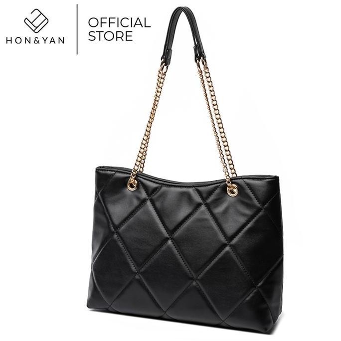 PROMO DISKON - HONYAN Totebag Wanita Kulit Tas Bahu Kuliah Branded Original - Jennifer