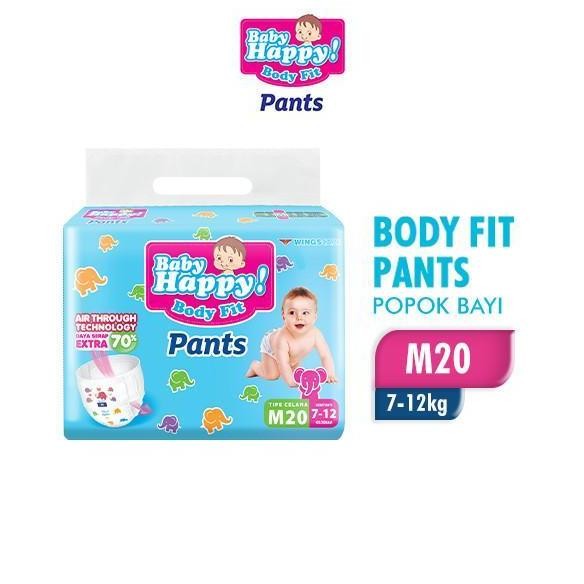 Baby Happy Popok Bayi Body Fit Pants M 20 x2