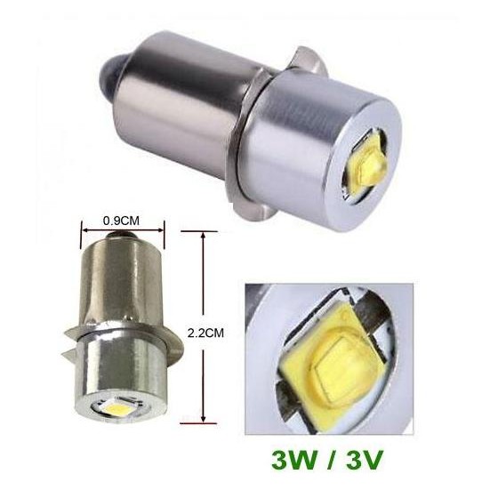 cusss order] Bohlam LED 3W 4-24V - Bohlam Pengganti Senter Lama - P13.5S