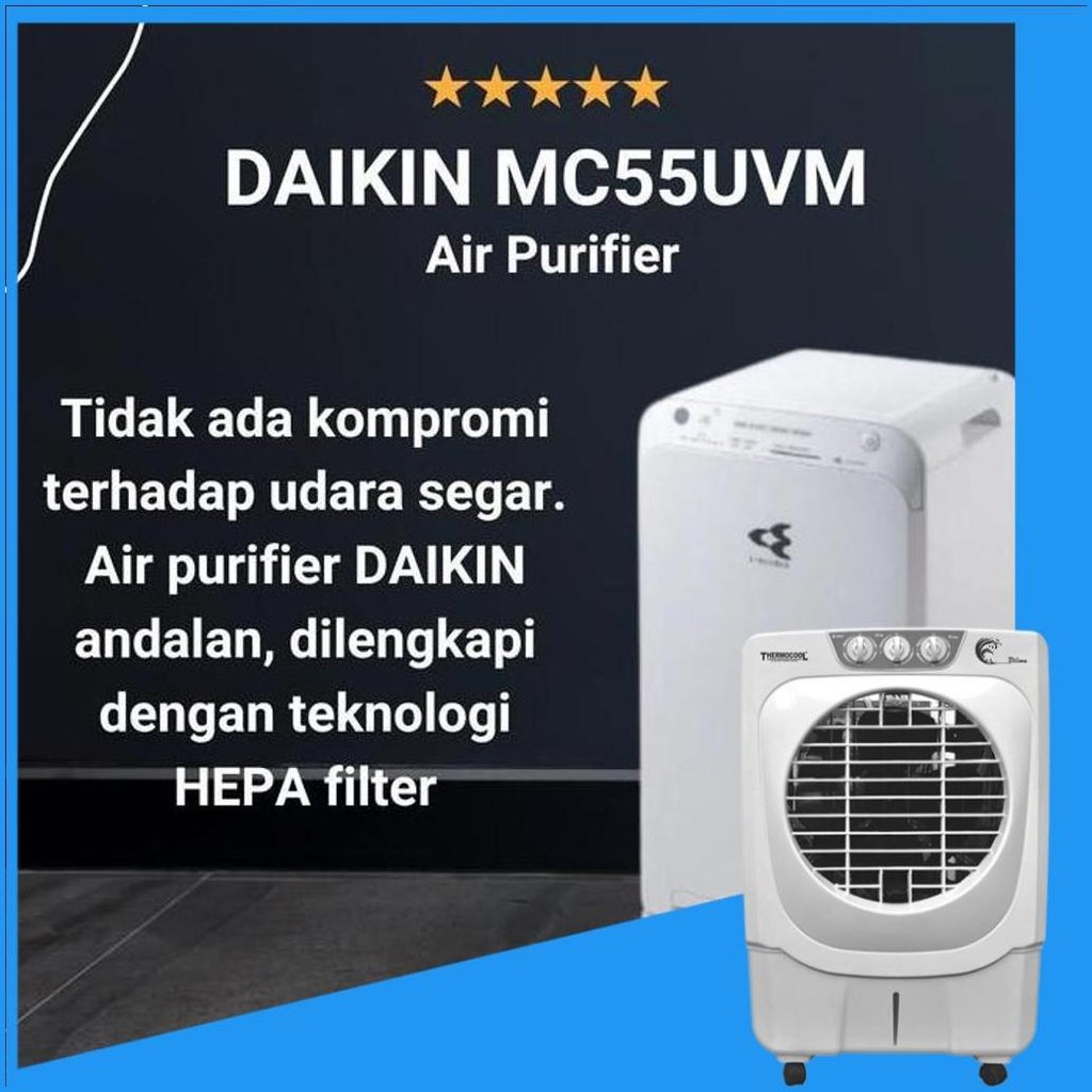 Air Purifier Daikin Mc55Uvm Hepa Filter