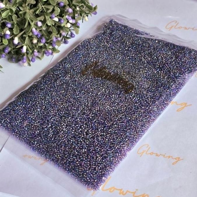 (per PON) COLA #541 MOTE PAYET JEPANG seri warna  UNGU NAVY   ( payet pasir, bambu patah, payet bamb