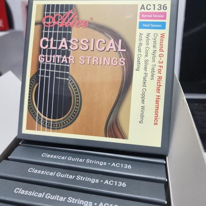 Senar Gitar Klasik Alice Ac136 Ac136Bk Original