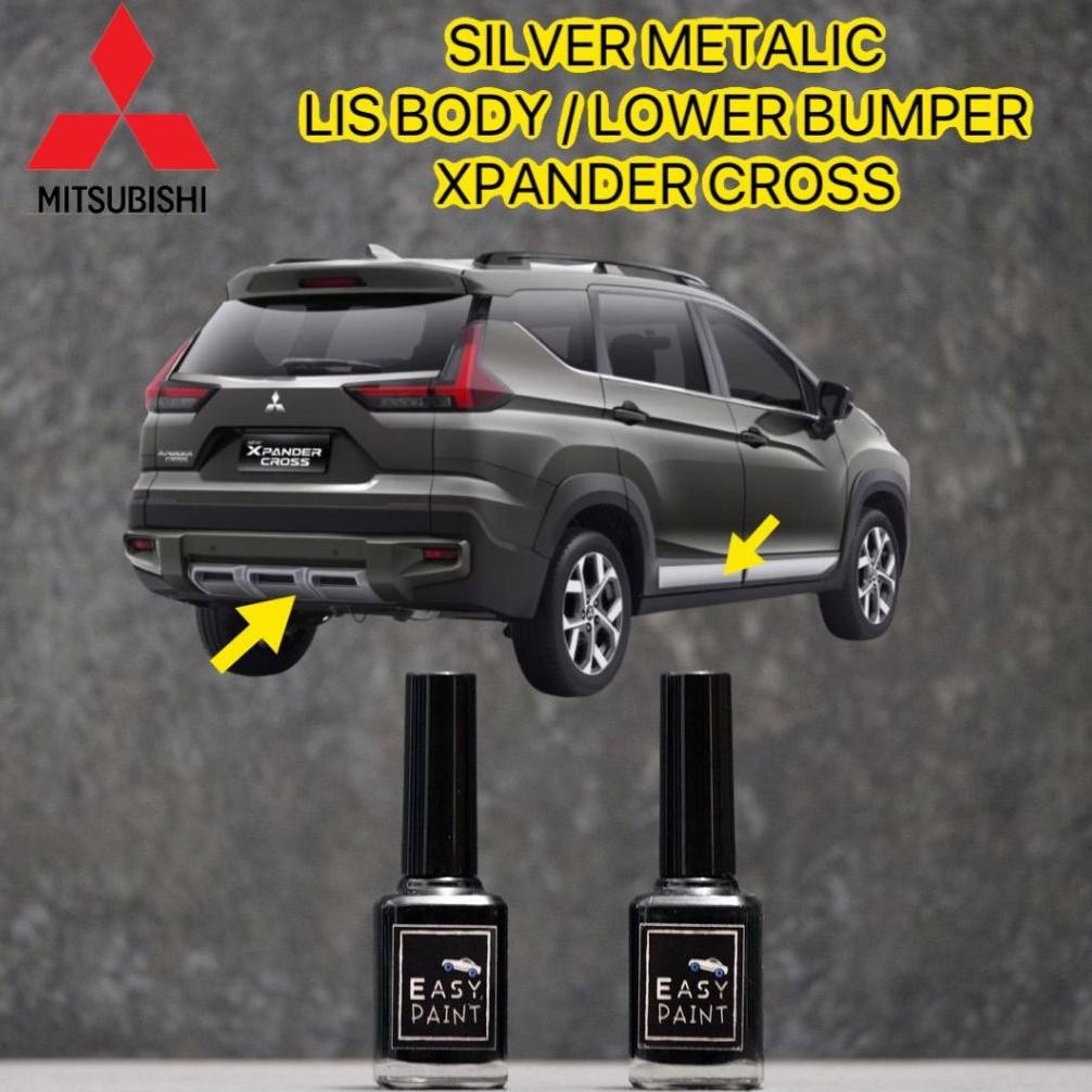 SS CAT OLES MOBIL SILVER METALIC LIS BODY LOWER BUMPER BODY KIT MITSUBISHI XPANDER CROSS ABU MUDA ME