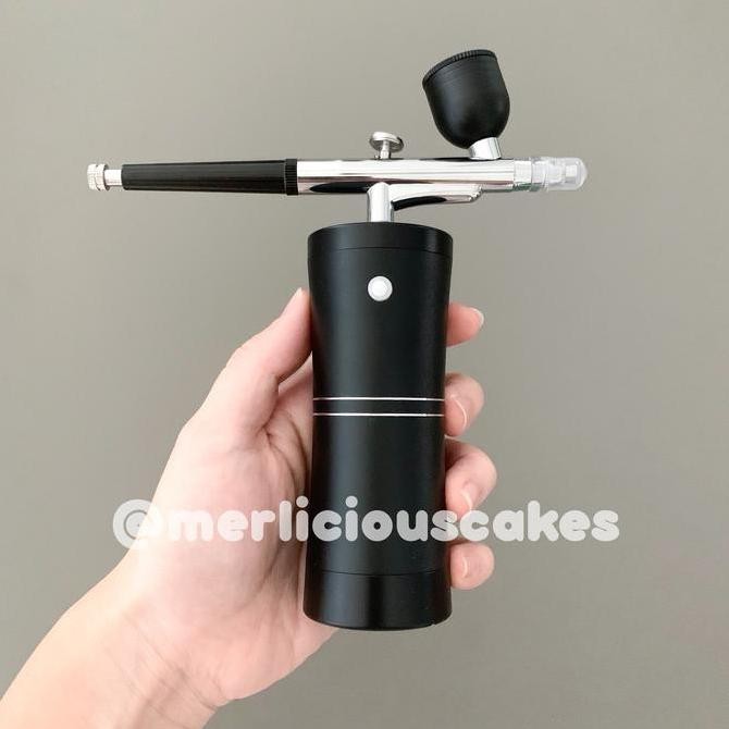 ```````] Black Portable Wireless Handheld Airbrush Air Brush Cake Kue Fondant
