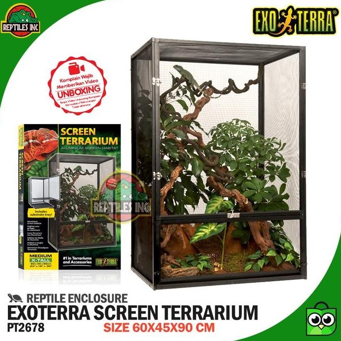 TERMURAH - Exoterra Screen Terrarium Kandang Hewan Reptil Iguana Chameleon