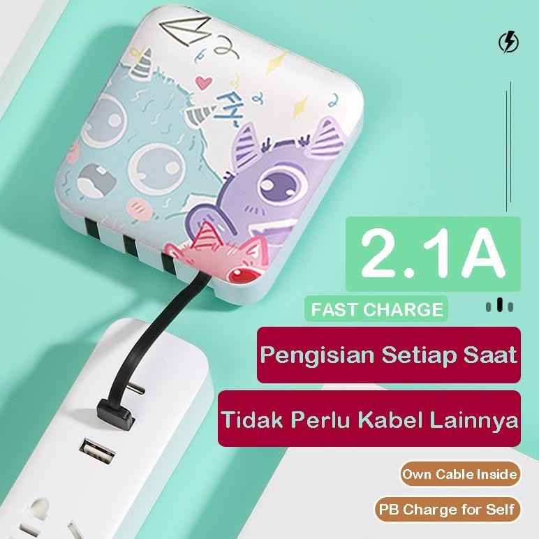 Diskon Powerbank 20000Mah 4 Kabel Minipowerbank Type C Iphone Powerbank Fast Charging Tipe C Lightni