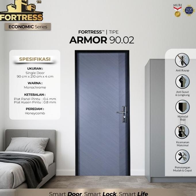 PINTU BAJA  FORTRESS TYPE ARMOR 90 BLUE GRAY - JABODETABEK ORIGINAL DAN TERPERCAYA