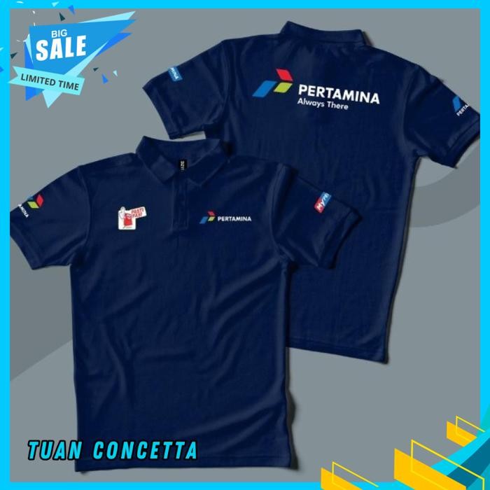 KAOS POLO SHIRT TSHIRT BAJU KERAH DISTRO PERTAMINA ALWAYS THERE PASTI PAS MY POLOS CUSTOM INDONESIA 